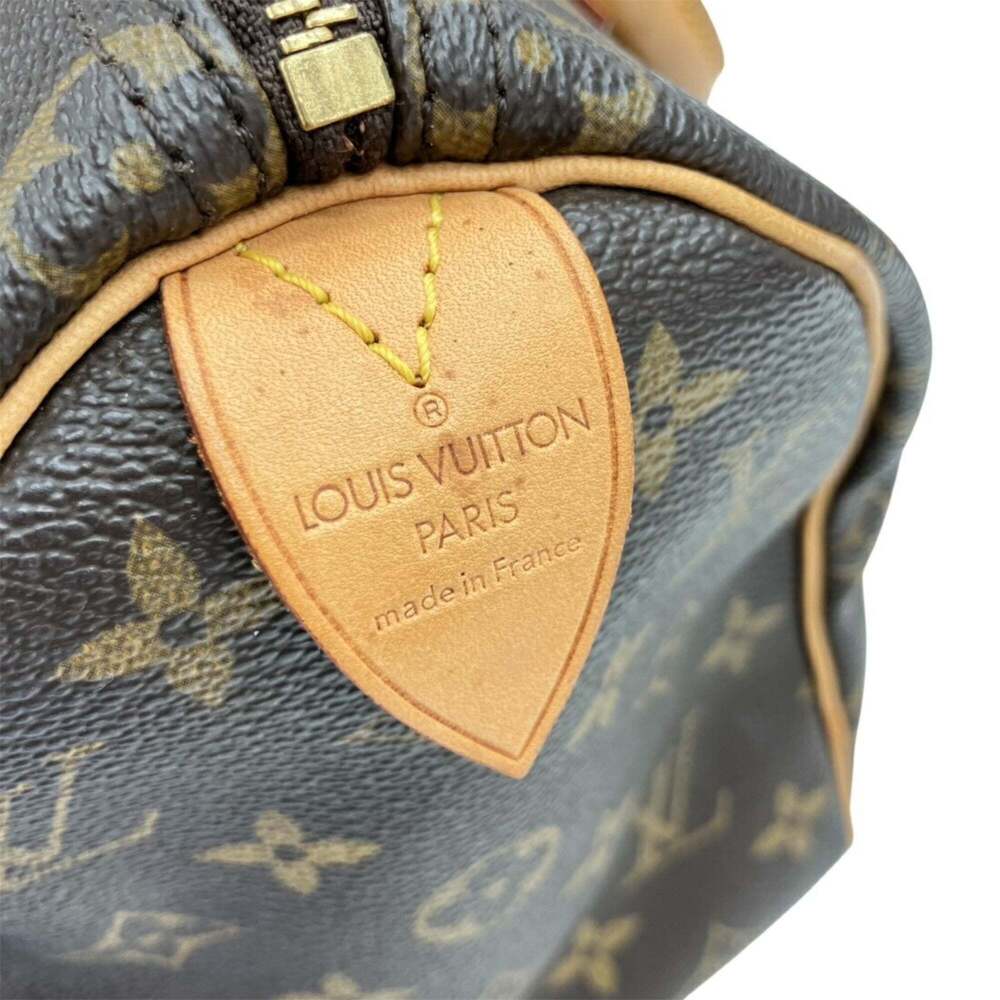 LOUIS VUITTON Authentic Brown Monogram Speedy 25 Boston Bag - Picture 11 of 12
